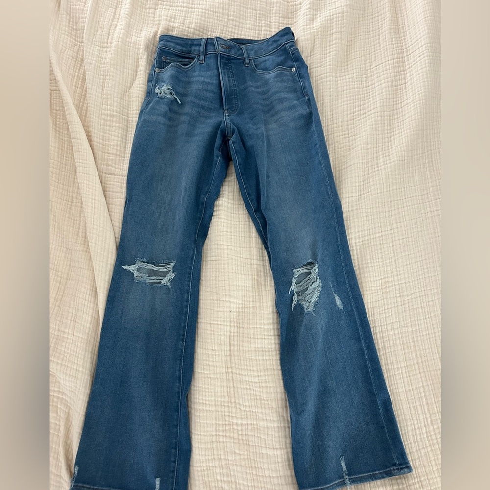 Distressed Blue Jeans